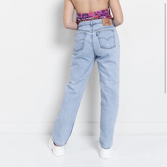 Levi's 90s Low pro Baggy straight denim jeans 24 Mid Rise vintage distressed - Picture 1 of 14